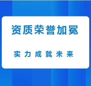 Corporate news丨Qualification honors coronation, strength achievements the future